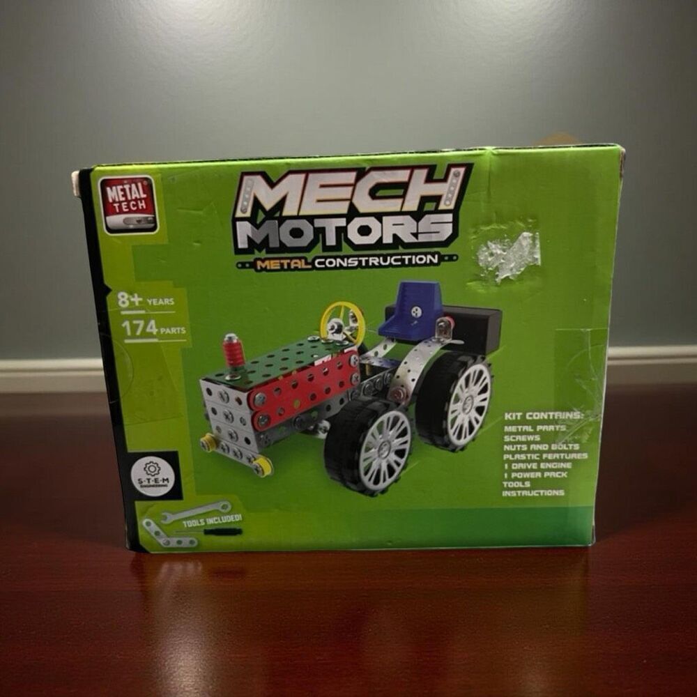 Sealed Metal Tech Tractor Mech Motors Motorized Metal Toy Stem Engineering 8+